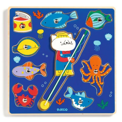 Medinė dėlionė - žvejybos žaidimas SPALVOS